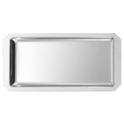 Plat Inox 350x180x15 mm - Vitrine Inox 18/10 (pans coupés)disponible à la Maison Pollet de Toulouse