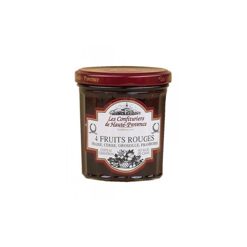 Confiture Quatre Fruits Rouges - 370 g (Confituriers de Haute-Provence)disponible à la Maison Pollet de Toulouse