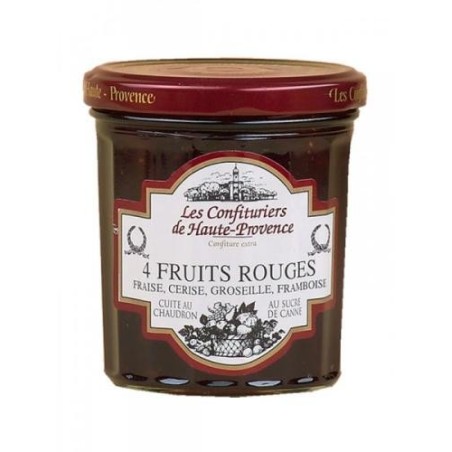 Confiture Quatre Fruits Rouges - 370 g (Confituriers de Haute-Provence)disponible à la Maison Pollet de Toulouse