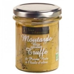Moutarde Bio brisure Truffe noire et poivre noir - 175 g (Jean d'Audignac)disponible à la Maison Pollet de Toulouse