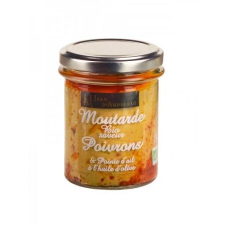 Moutarde Bio Poivrons - 175 g (Jean d'Audignac)disponible à la Maison Pollet de Toulouse