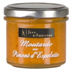 Moutarde piment d'Espelette - 100 g (Jean d'Audignac)disponible à la Maison Pollet de Toulouse