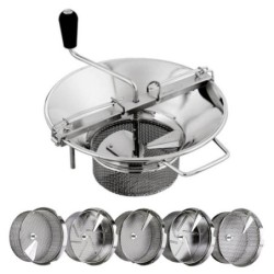 Presse Purée N°5 Inox Ø 370 mm avec grille Ø 1,5 mmdisponible à la Maison Pollet de Toulouse