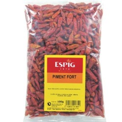 Piment fort de Cayenne entier - 100 g (Espig)disponible à la Maison Pollet de Toulouse