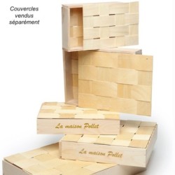 Coffret bois peuplier 260x197x55 mm + Logo - Cheverny (Panibois)disponible à la Maison Pollet de Toulouse
