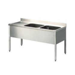 1600x700x880 mm - 2 Cuves de 500x500x300 mm - Plonge sur pieds + 1 égouttoir à gauchedisponible à la Maison Pollet de Toulouse