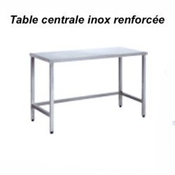 1200x600x880 mm - Table centrale en Inox renforcéedisponible à la Maison Pollet de Toulouse