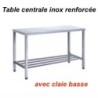 2200x600x880 mm - Table centrale en Inox renforcée avec claie bassedisponible à la Maison Pollet de Toulouse