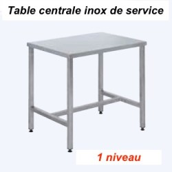 600x600x850 mm - Table centrale Inox de service - 1 niveaudisponible à la Maison Pollet de Toulouse