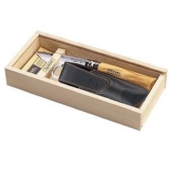 Couteau Tradition Luxe Inox N°8 plumier - 8,5 cm manche olivier (Opinel)disponible à la Maison Pollet de Toulouse