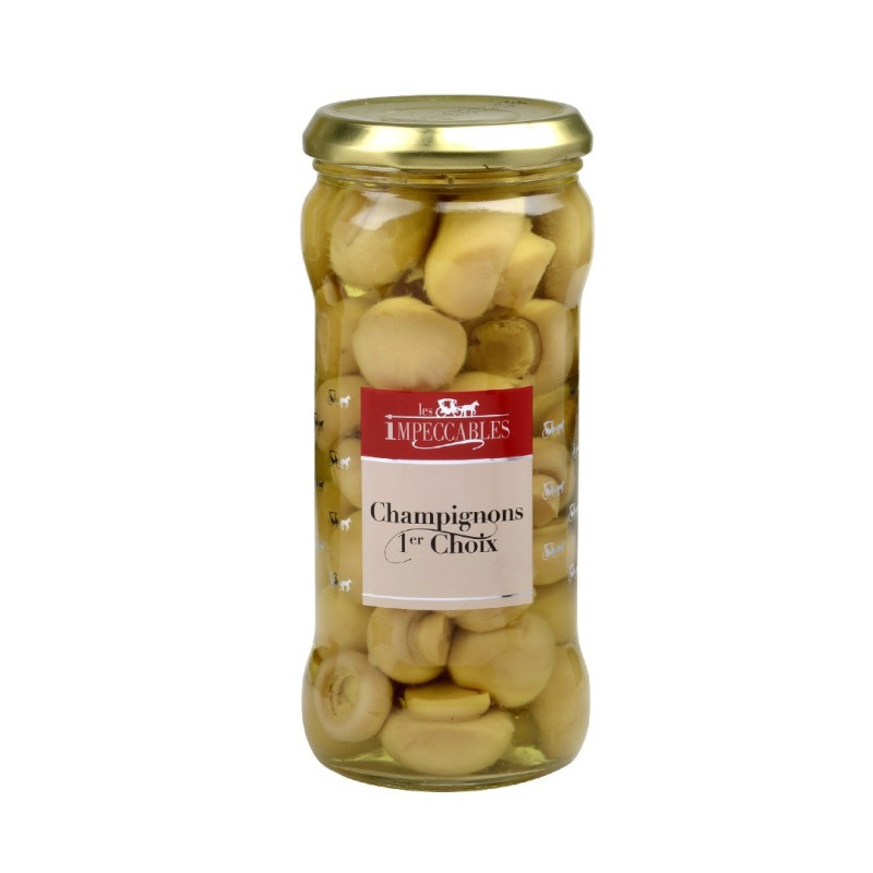 Champignons de Paris 1er choix - 37 cl (Impeccables)disponible à la Maison Pollet de Toulouse