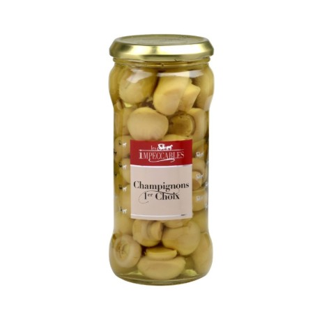 Champignons de Paris 1er choix - 37 cl (Impeccables)disponible à la Maison Pollet de Toulouse