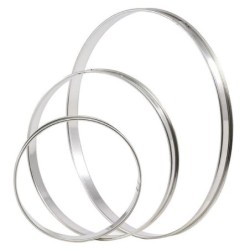 Cercle à tarte 2 bords roulés en Inox - Ø 260x20 mmdisponible à la Maison Pollet de Toulouse