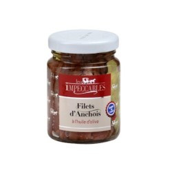 Filets d'anchois allongés à huile d'olive - 10 cl (Impeccables)disponible à la Maison Pollet de Toulouse