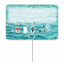 Etiquette : Tradition poisson neutre - 8x12 cm (avec roulettes & pique inox)disponible à la Maison Pollet de Toulouse