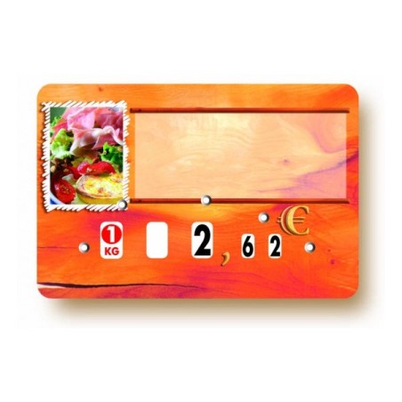 Etiquette : Paprika Charcuterie Traiteur neutre - 7x10 cm (avec roulettes)disponible à la Maison Pollet de Toulouse