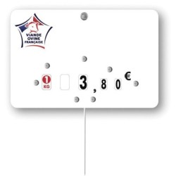 Etiquette : Viande Ovine française neutre - 8x12 cm (avec roulettes & pique inox)disponible à la Maison Pollet de Toulouse