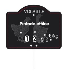 Etiquette : Maestro Volaille à texte - 9x12 cm (avec roulettes & pique inox)disponible à la Maison Pollet de Toulouse