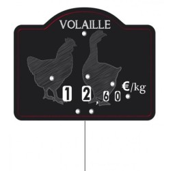 Etiquette : Maestro Volaille neutre - 9x12 cm (avec roulettes & pique inox)disponible à la Maison Pollet de Toulouse