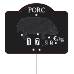 Etiquette : Maestro Porc neutre - 9x12 cm (avec roulettes & pique inox)disponible à la Maison Pollet de Toulouse