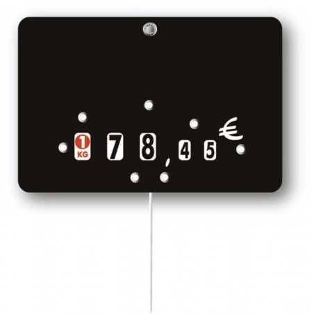 Etiquette : Noire neutre - 7x10 cm (avec roulettes & pique inox)disponible à la Maison Pollet de Toulouse