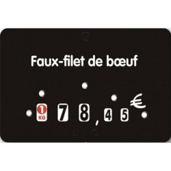 Etiquette : Noire à texte - 8x12 cm (avec roulettes)disponible à la Maison Pollet de Toulouse