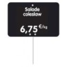 Etiquette : Noire à texte et prix - 7x10 cm (pique inox)disponible à la Maison Pollet de Toulouse