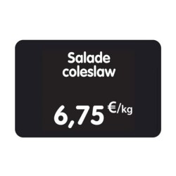 Etiquette : Noire à texte et prix - 7x10 cmdisponible à la Maison Pollet de Toulouse