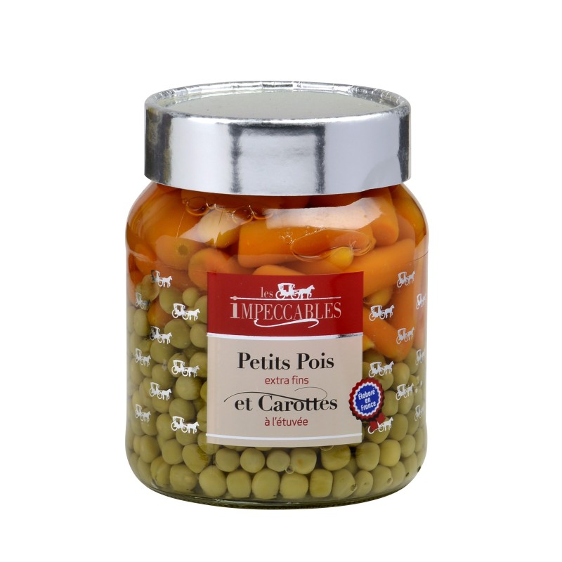 Petits Pois extra-fins et Carottes - 37 cl (Impeccables)disponible à la Maison Pollet de Toulouse
