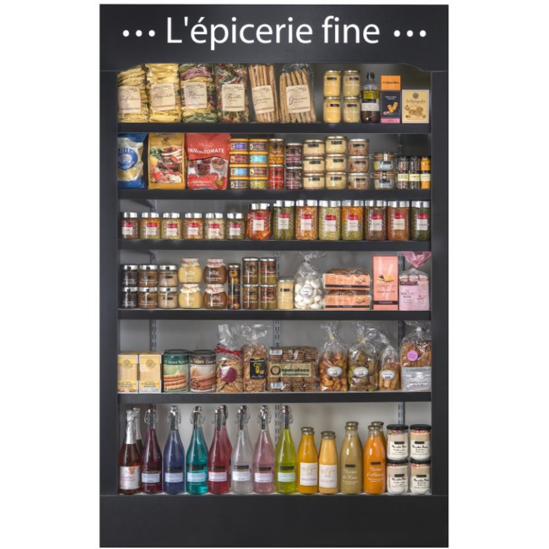 Présentoir noir (Les Impeccables) - 1330x450x2060 mmdisponible à la Maison Pollet de Toulouse