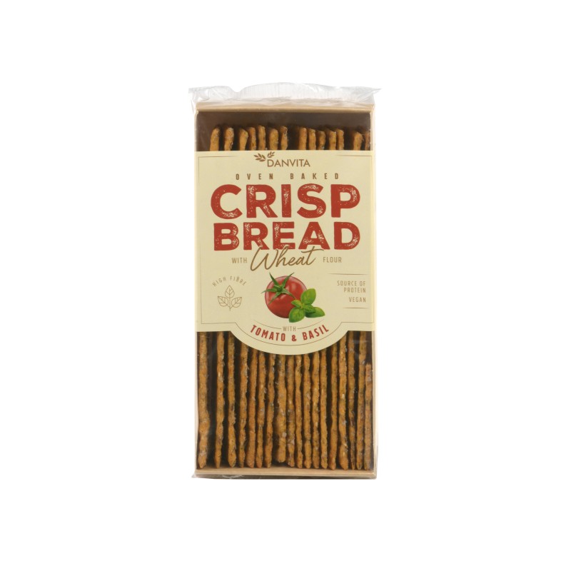 Crackers salés aux Tomates et au Basilic - 130 g (Danvita)