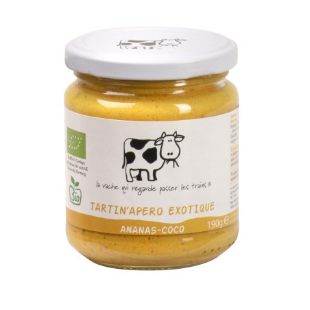 Tartin'Apéro végétale Bio Ananas & Coco - 190 g (La vache qui regarde passer les trains)