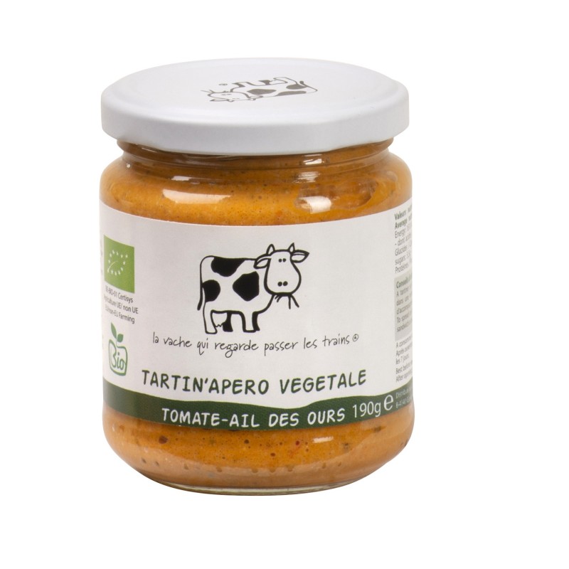 Tartin'Apéro végétale Bio Tomate & Ail des Ours - 190 g (La vache qui regarde passer les trains)