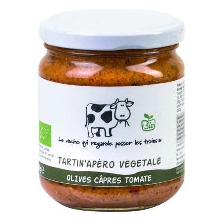 Tartin'Apéro végétale Olives Câpres Tomates bio - 190 g (La vache qui regarde passer les trains)