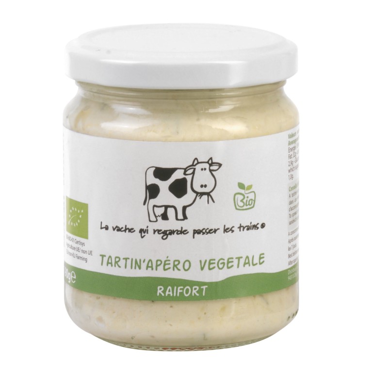 Tartin'Apéro végétale Raifort bio - 190 g (La vache qui regarde passer les trains)