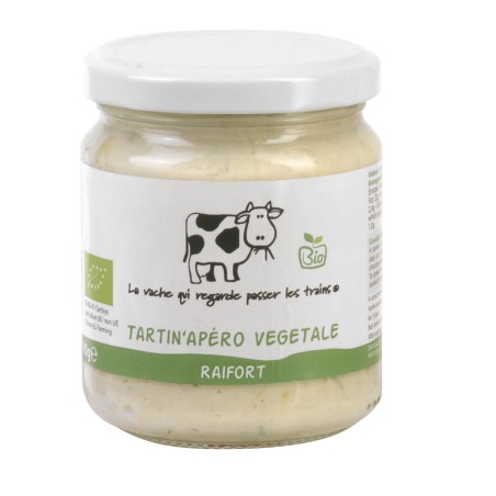 Tartin'Apéro végétale Raifort bio - 190 g (La vache qui regarde passer les trains)