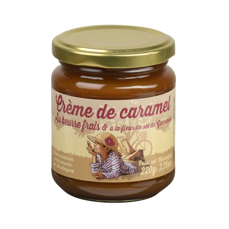Crème de caramel au beurre frais & à la fleur de sel de Guérande -  220 gdisponible à la Maison Pollet de Toulouse