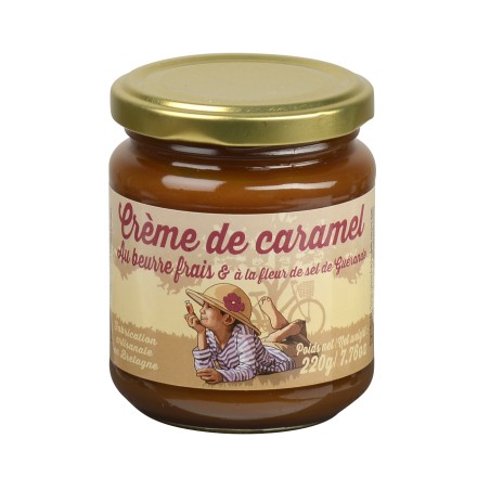 Crème de caramel au beurre frais & à la fleur de sel de Guérande -  220 gdisponible à la Maison Pollet de Toulouse