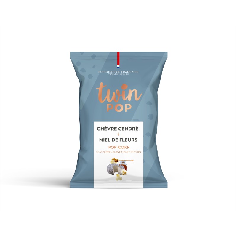 Pop Corn chèvre cendré & miel de fleurs - 25 g (Twin pop)