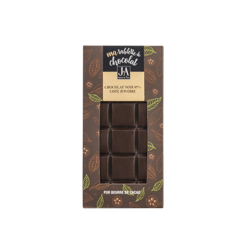 Tablette de Chocolat noir 85% Origine Côte d'Ivoire - 100 g (Jean d'Audignac)