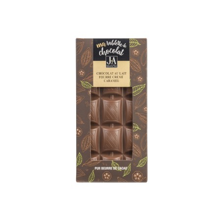 Tablette de Chocolat Lait fourré caramel - 100 g (Jean d'Audignac)