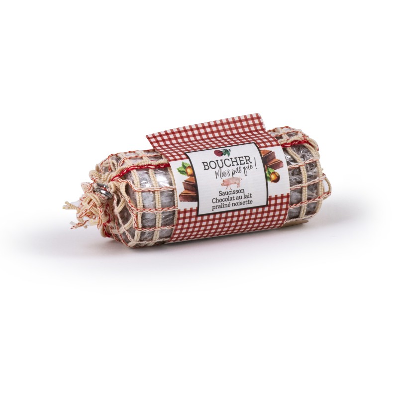 Saucisson Chocolat Lait & Noisette - 150 g (BOUCHER mais pas que!)