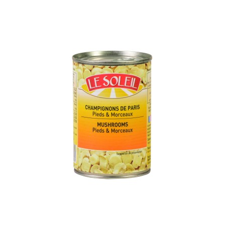 Champignons de Paris pieds et morceaux - Boîte 1/2 (Import)disponible à la Maison Pollet de Toulouse