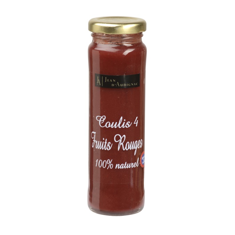 Coulis de 4 fruits rouges 100% naturel - 165 g (Jean d'Audignac)
