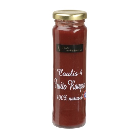 Coulis de 4 fruits rouges 100% naturel - 165 g (Jean d'Audignac)