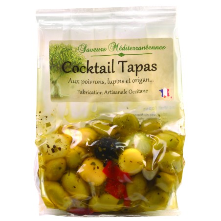 Olives vertes cocktail Tapas - 175 g  (Saveurs Méditerranéennes)