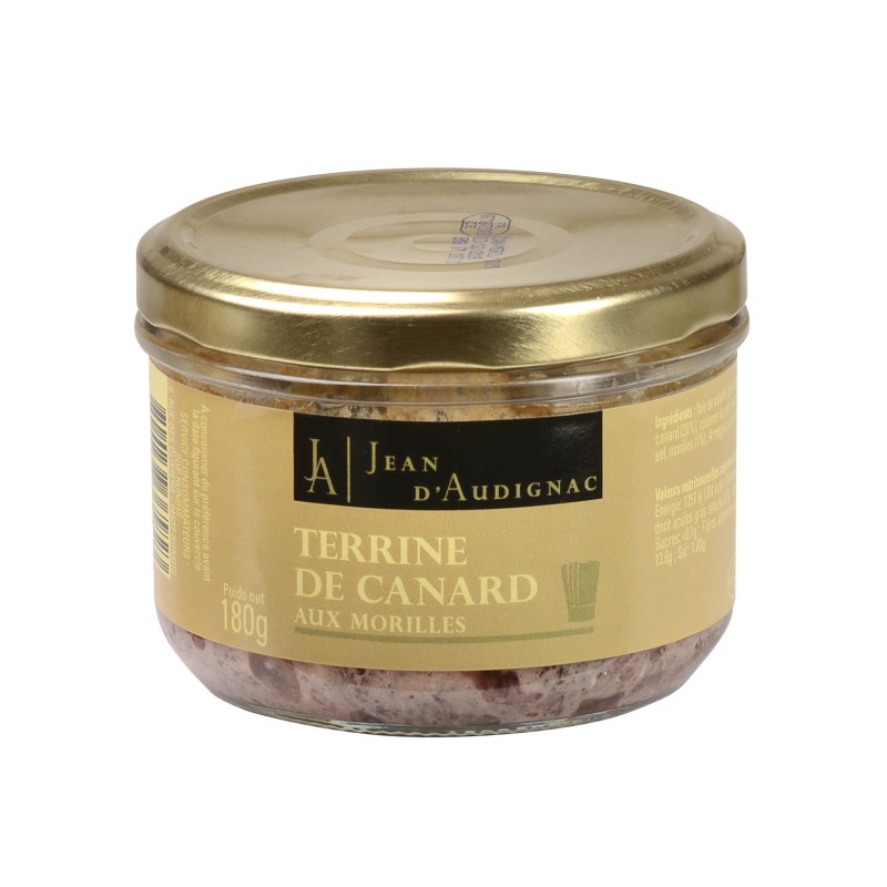 Terrine de Canard aux morilles - 180 g (Jean d'Audignac)disponible à la Maison Pollet de Toulouse