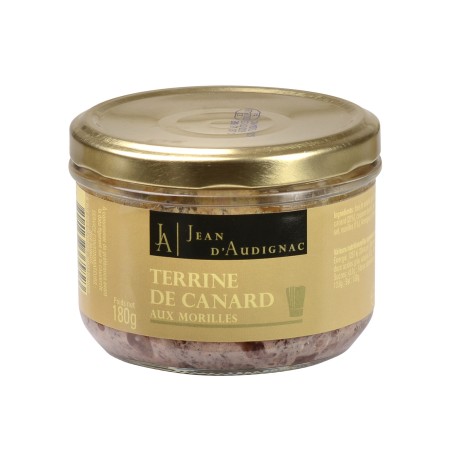 Terrine de Canard aux morilles - 180 g (Jean d'Audignac)disponible à la Maison Pollet de Toulouse