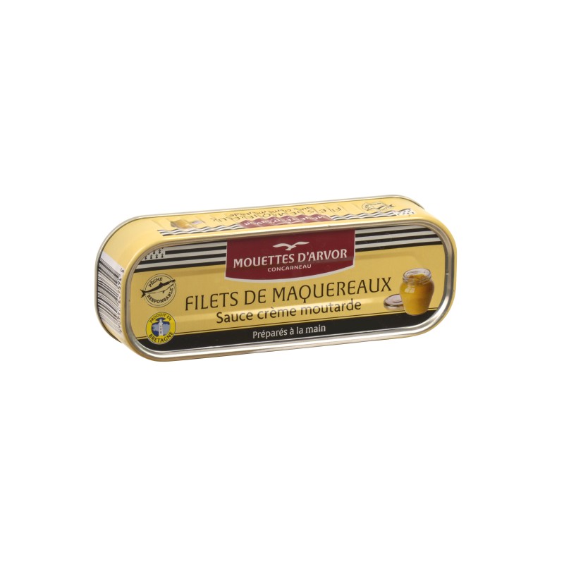 Filets de maquereaux moutarde à l'ancienne - 169 g (Mouettes d'Arvor)disponible à la Maison Pollet de Toulouse