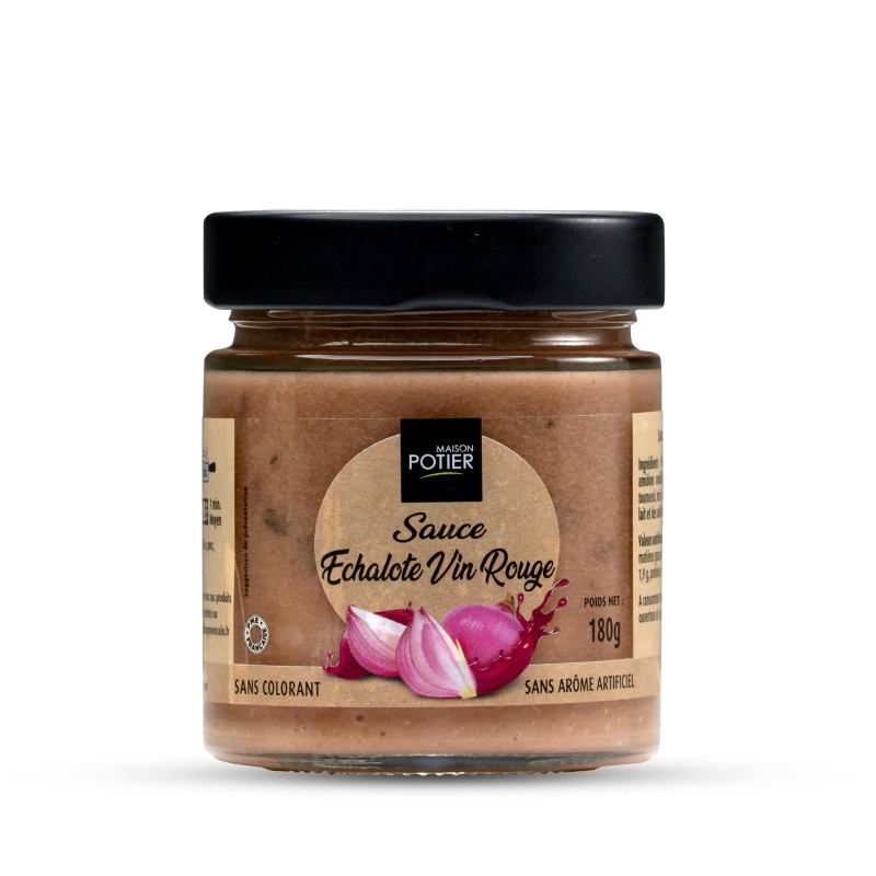 Sauce Echalote vin rouge - 180 g (Potier)